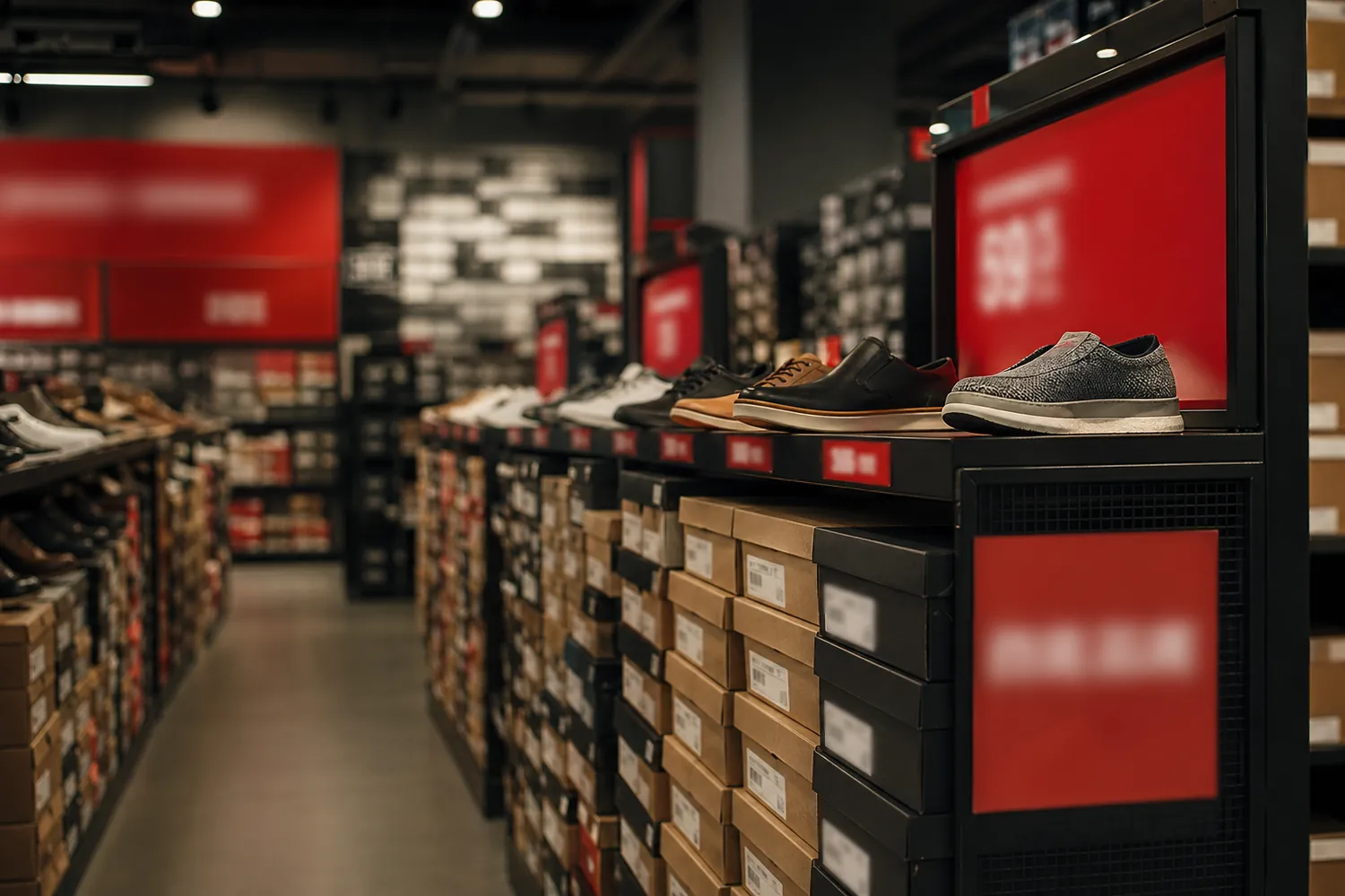 Rayon liquidation chaussures San Marina présentation outlet